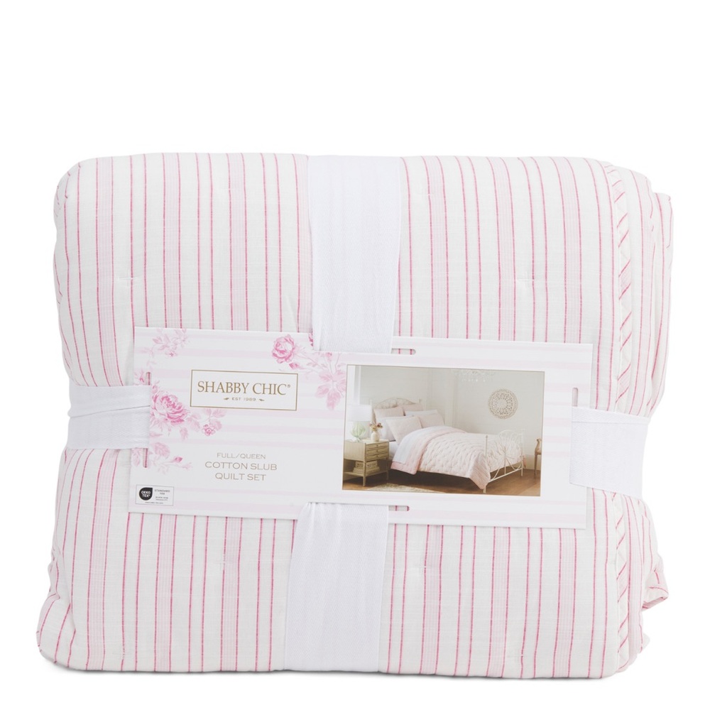 Rachel Ashwell KING SHABBY CHIC
Cotton Stripe  3pc Quilt Set